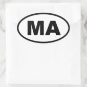 Sticker Ovale MA Massachusetts (Sac)