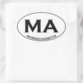 Sticker Ovale MA - Massachusetts USA - Logo ovale (Sac)