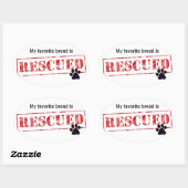 Sticker Ovale Ma race préférée est Secourue (Feuille)