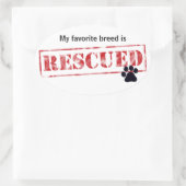 Sticker Ovale Ma race préférée est Secourue (Sac)