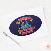 Sticker Ovale Ma superpuissance est la nage synchronisée (Enveloppe)