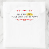 Sticker Ovale Ma voix AAC (Sac)