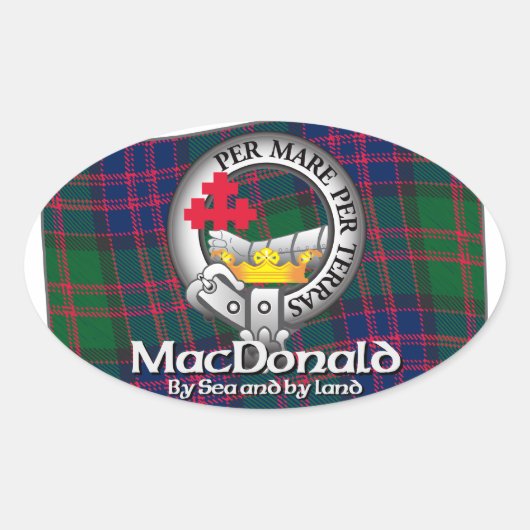 Sticker Ovale MacDonald Clan (Devant)