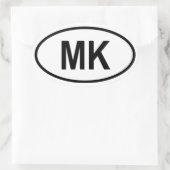 Sticker Ovale Macédoine "MK" (Sac)
