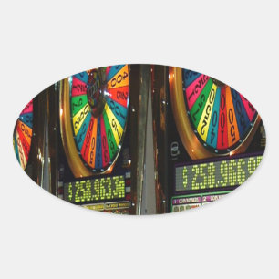 Sticker Ovale Machines à sous Las Vegas