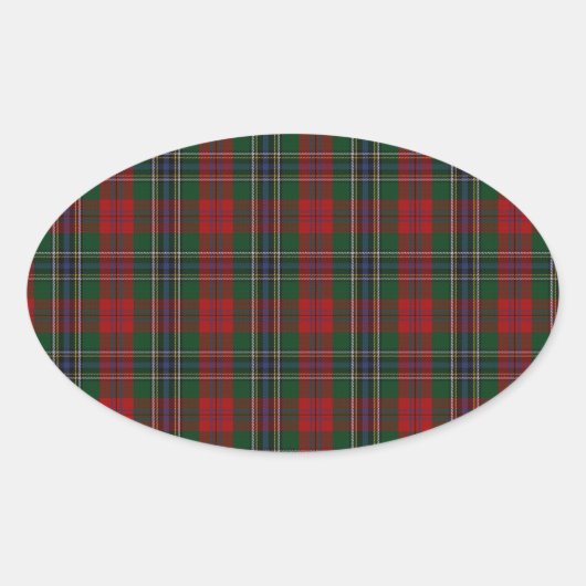 Sticker Ovale MacLean / McLean Clan Famille Tartan (Devant)