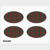 Sticker Ovale MacLean / McLean Clan Famille Tartan (Feuille)