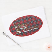 Sticker Ovale MacTavish Modern Original Tartan écossais (Enveloppe)