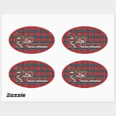 Sticker Ovale MacTavish Modern Original Tartan écossais (Feuille)