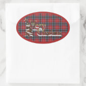 Sticker Ovale MacTavish Modern Original Tartan écossais (Sac)