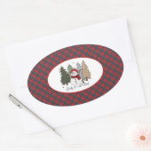 Sticker Ovale MacTavish Modern  Scottish Tartan Christmas (Enveloppe)