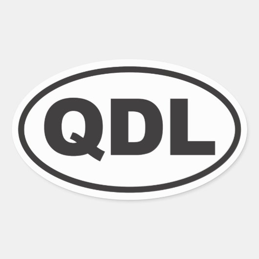 Sticker Ovale Madame originale de chien (Devant)