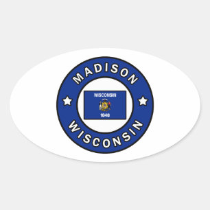 Sticker Ovale Madison Wisconsin