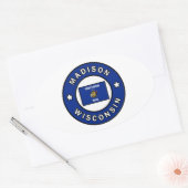 Sticker Ovale Madison Wisconsin (Enveloppe)
