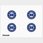 Sticker Ovale Madison Wisconsin (Feuille)