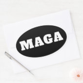 Sticker Ovale MAGA N'a besoin d'aucune description (Enveloppe)