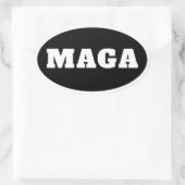 Sticker Ovale MAGA N'a besoin d'aucune description (Sac)