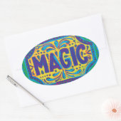 Sticker Ovale Magie bleue (Enveloppe)