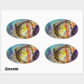 STICKER OVALE MAGIQUE BUTTERFLY (Feuille)
