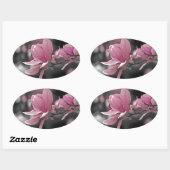 Sticker Ovale Magnolia (Feuille)