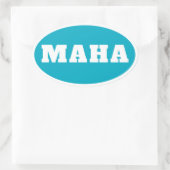 Sticker Ovale MAHA Rendre l'Amérique saine (Sac)