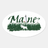 Sticker Ovale Maine (Devant)