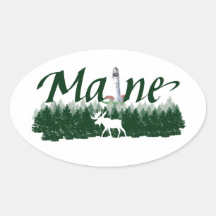 Sticker Ovale Maine