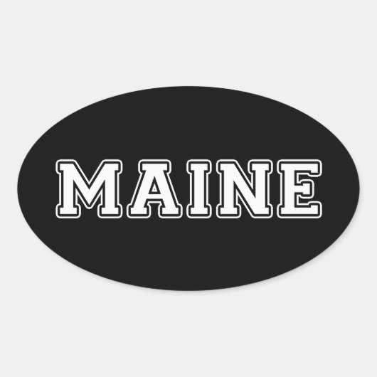 Sticker Ovale Maine (Devant)