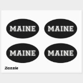Sticker Ovale Maine (Feuille)