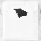 Sticker Ovale Maine en noir et blanc (Sac)