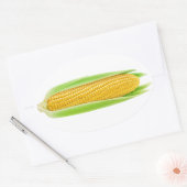 Sticker Ovale Maïs doux (Enveloppe)