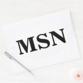 Sticker Ovale Maîtrise en sciences infirmières (Enveloppe)