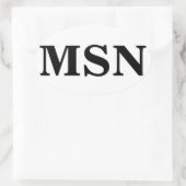 Sticker Ovale Maîtrise en sciences infirmières (Sac)