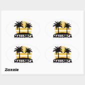 Sticker Ovale Majorque (Feuille)