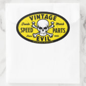 Sticker Ovale Mal vintage 007A (Sac)