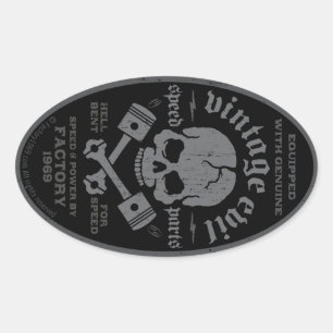 Sticker Ovale Mal vintage 014A