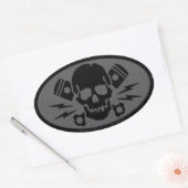 Sticker Ovale Mal vintage 015B (Enveloppe)