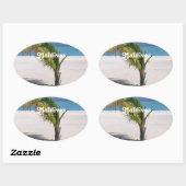 Sticker Ovale Maldives (Feuille)