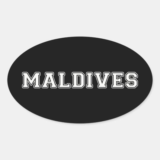 Sticker Ovale Maldives (Devant)