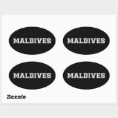 Sticker Ovale Maldives (Feuille)