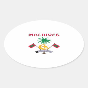 Sticker Ovale MALDIVES Armoiries