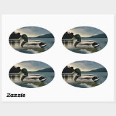 Sticker Ovale Mallard Duck (Feuille)