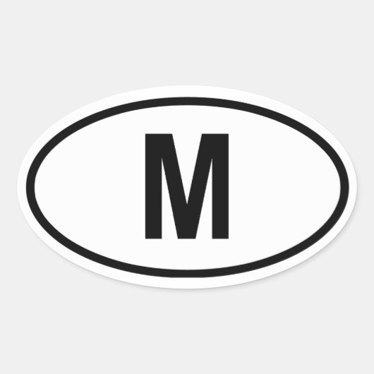 Sticker Ovale Malte "M" (Devant)