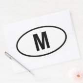 Sticker Ovale Malte "M" (Enveloppe)