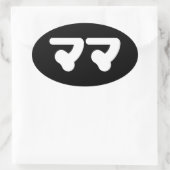 Sticker Ovale Mama japonaise マ マ | Nihongo (Sac)