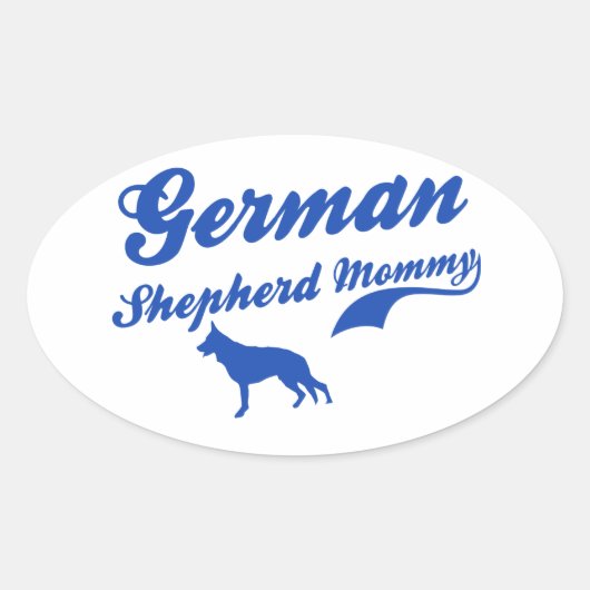 Sticker Ovale Maman berger allemande (Devant)
