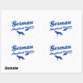 Sticker Ovale Maman berger allemande (Feuille)