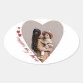 Sticker Ovale maman numéro 1 pour moi (Devant)