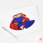Sticker Ovale maman super (Enveloppe)
