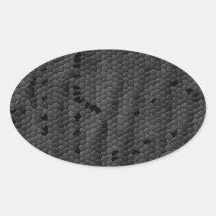 Sticker Ovale Mamba noire illustrée, Art